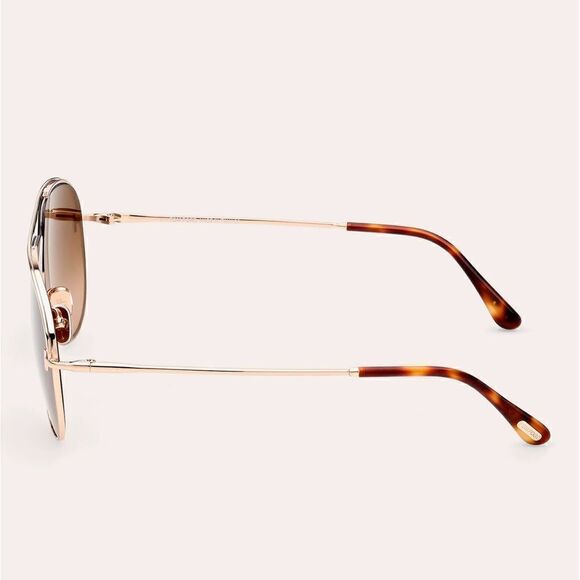Tom Ford Theo 60mm Gradient Pilot Sunglasses Rose Gold MSPR $ 550.00 - Picture 3 of 8